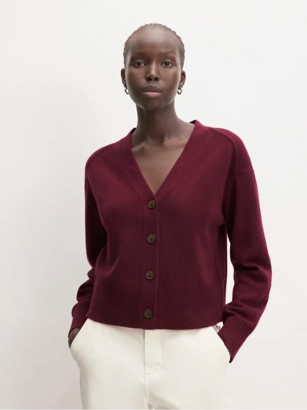 Everlane The Cashmere Cardigan - Brandy XS